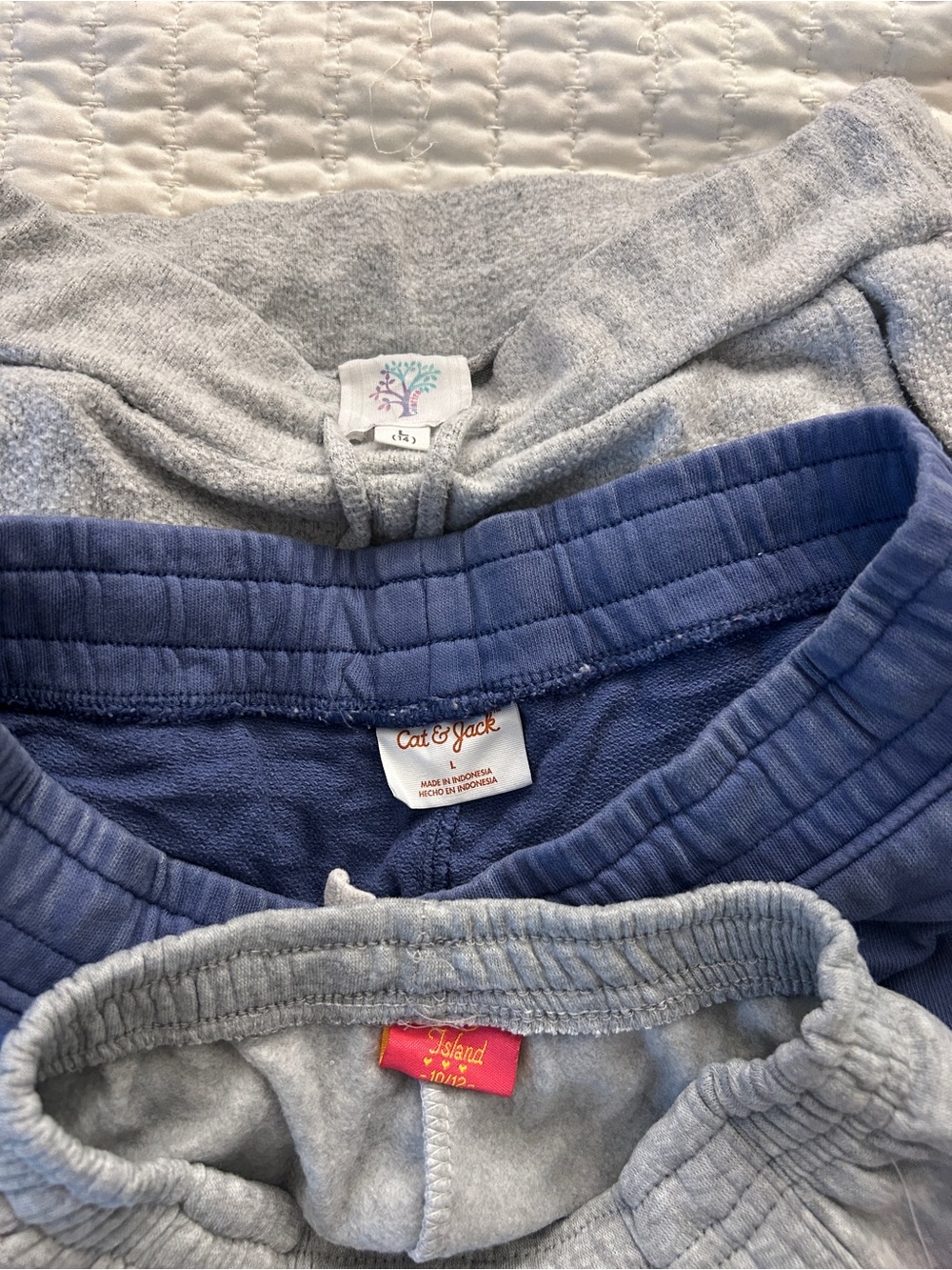 Cat & Jack Blue and Light Gray Kids Joggers - Cozy Everyday Sweatpants